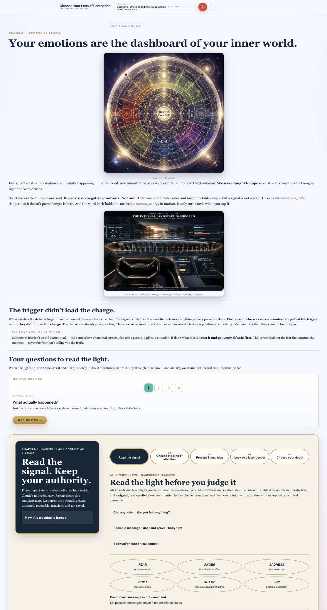 The internal dashboard